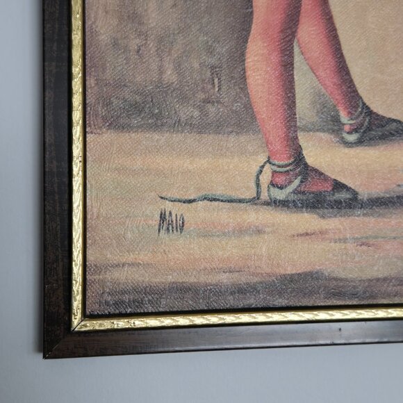 Vintage Maio Big Eye Ballerina Prints – 1960s Metal Frame Wall Art – Litho in US - Picture 8 of 16